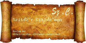 Szitár Ciklámen névjegykártya